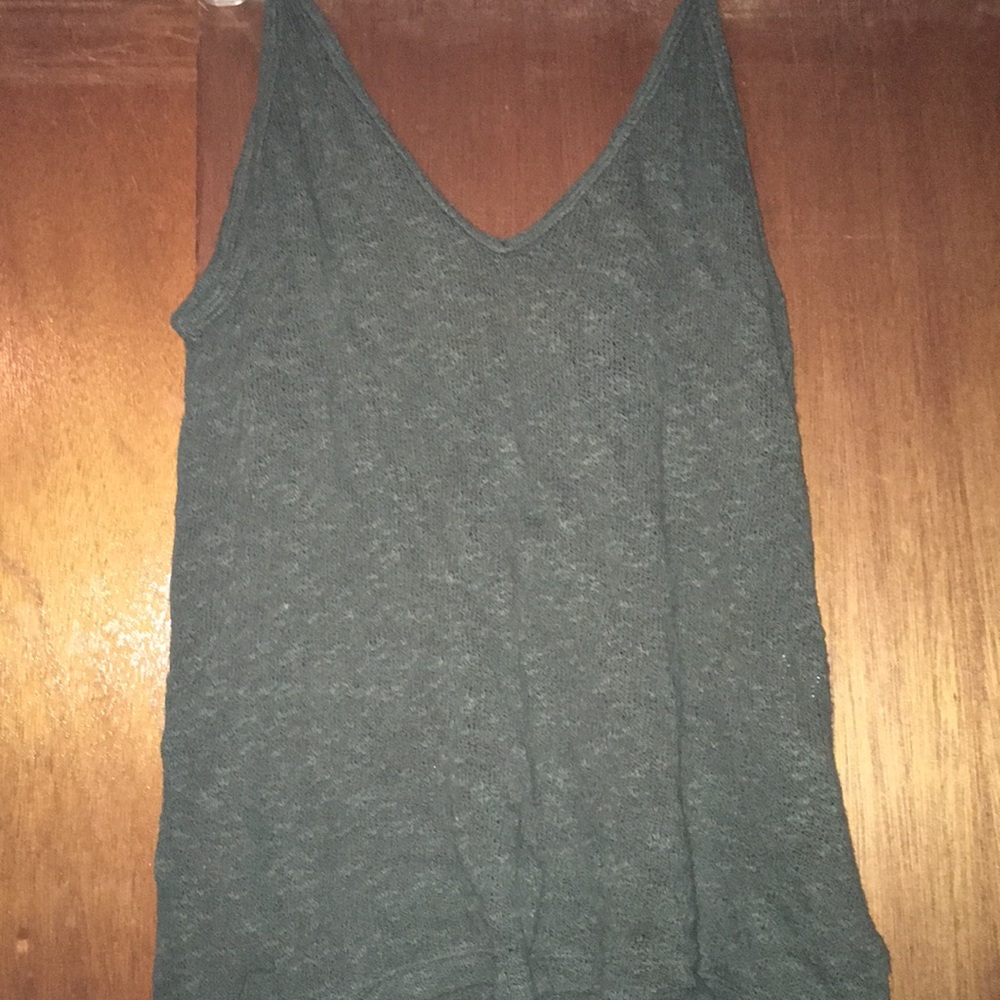 Green Spaghetti Strap Tank Top