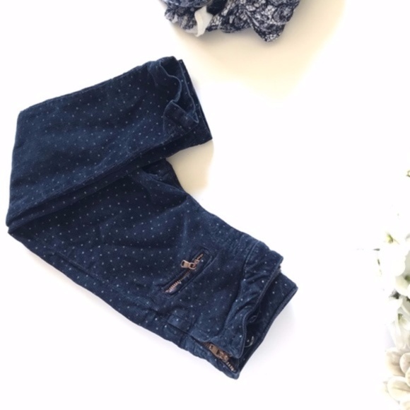 Zara Kids Blue Corduroy Polka dot Pants - Picture 4 of 6
