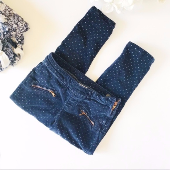 Zara Kids Blue Corduroy Polka dot Pants - Picture 2 of 6
