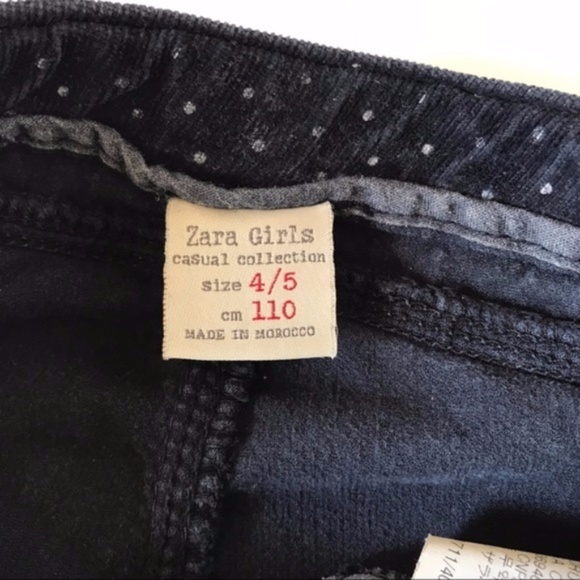 Zara Kids Blue Corduroy Polka dot Pants - Picture 5 of 6