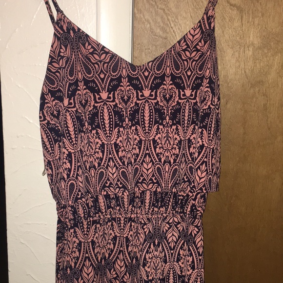 PINK & NAVY BLUE ROMPER - Picture 1 of 4