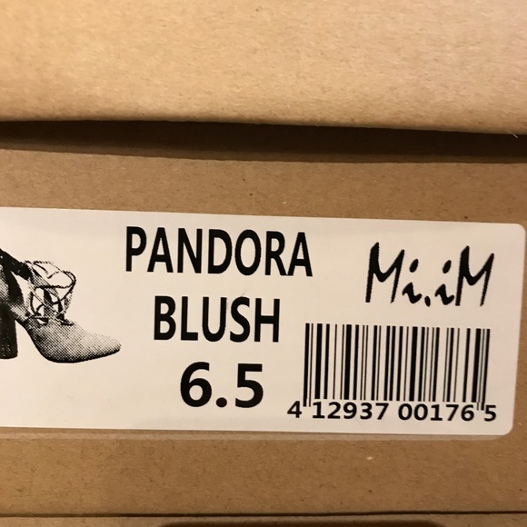 Pandora Retro Wrap Tie Cylindrical Heel in Blush - Picture 4 of 5