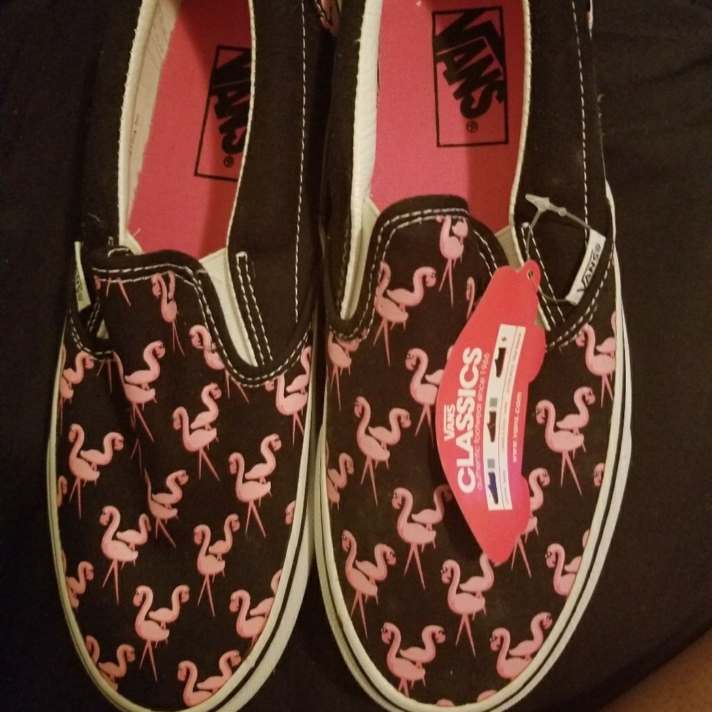 Vans  Slip-On pink flamingos