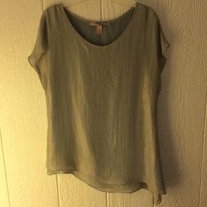 Love 21 Sheen Olive Green top
