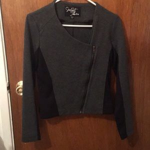Grey + black blazer
