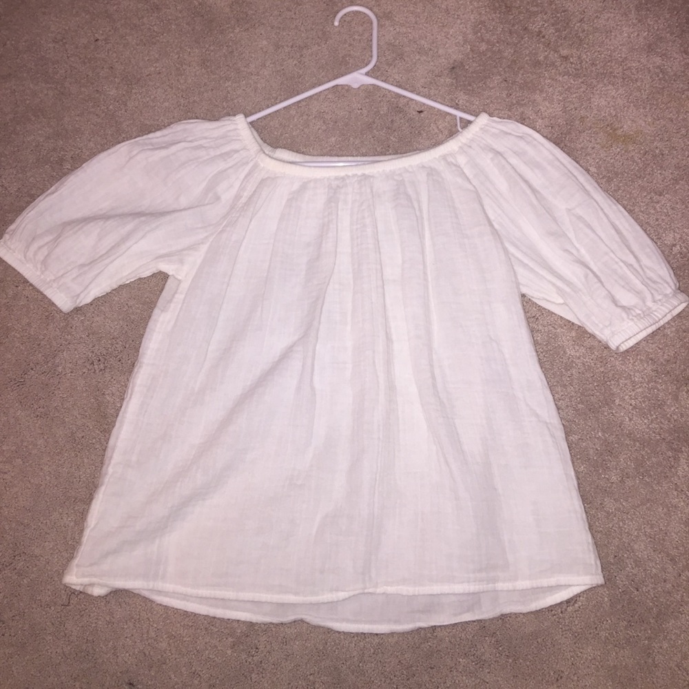 The loft 3 quarter sleeve off the shoulder shirt
