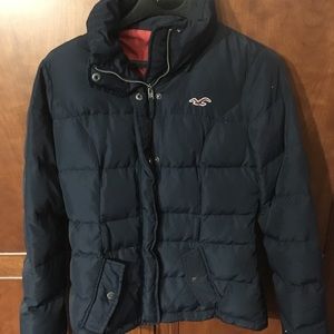 Hollister Navy Down Jacket