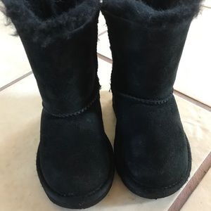Uggs Black Bailey Bow Toddler Sz 7