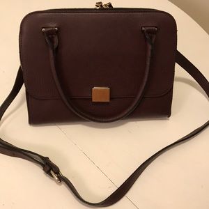 Burgundy square purse