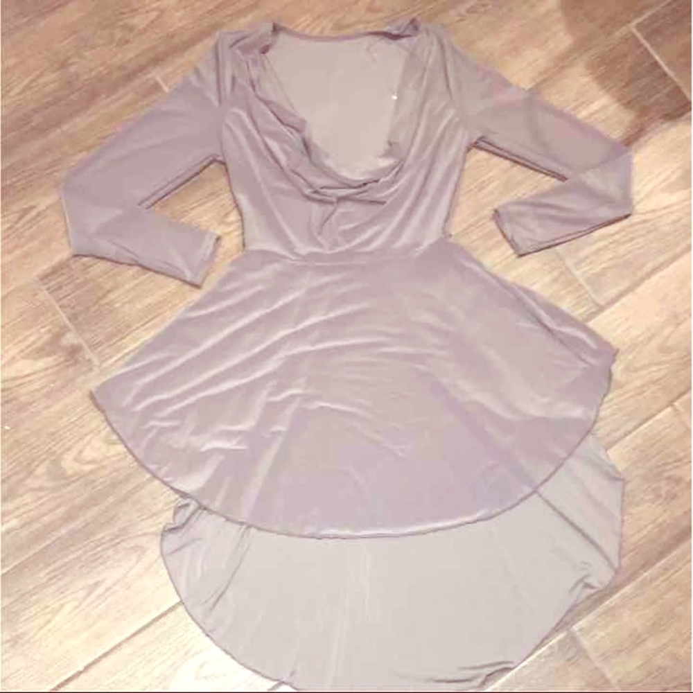 Swoop neck party dress