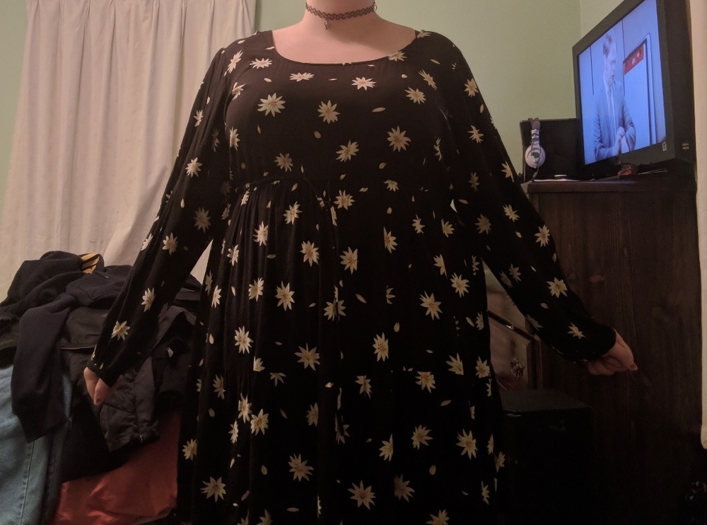 Torrid, Black Sunflower Dress