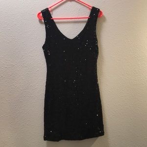 Black sequined sparkly dress