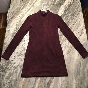 Kittenish suede dress
