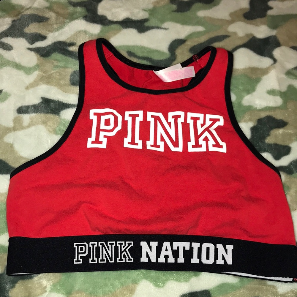 PINK crop sports bra