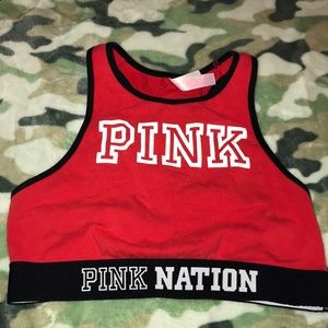 PINK crop sports bra