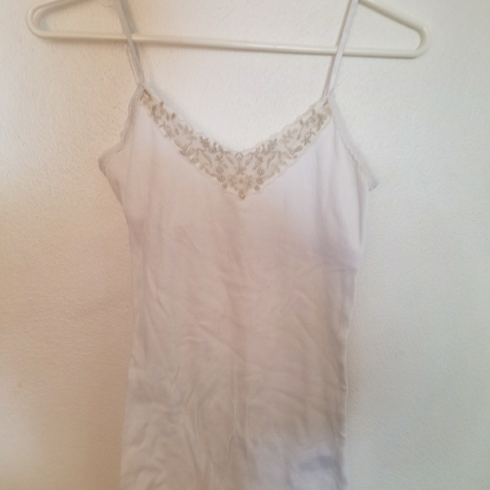 White and gold tank top