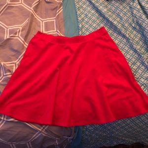 Red skater skirt