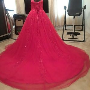 New Red Wedding dress Anya Brand Size 7