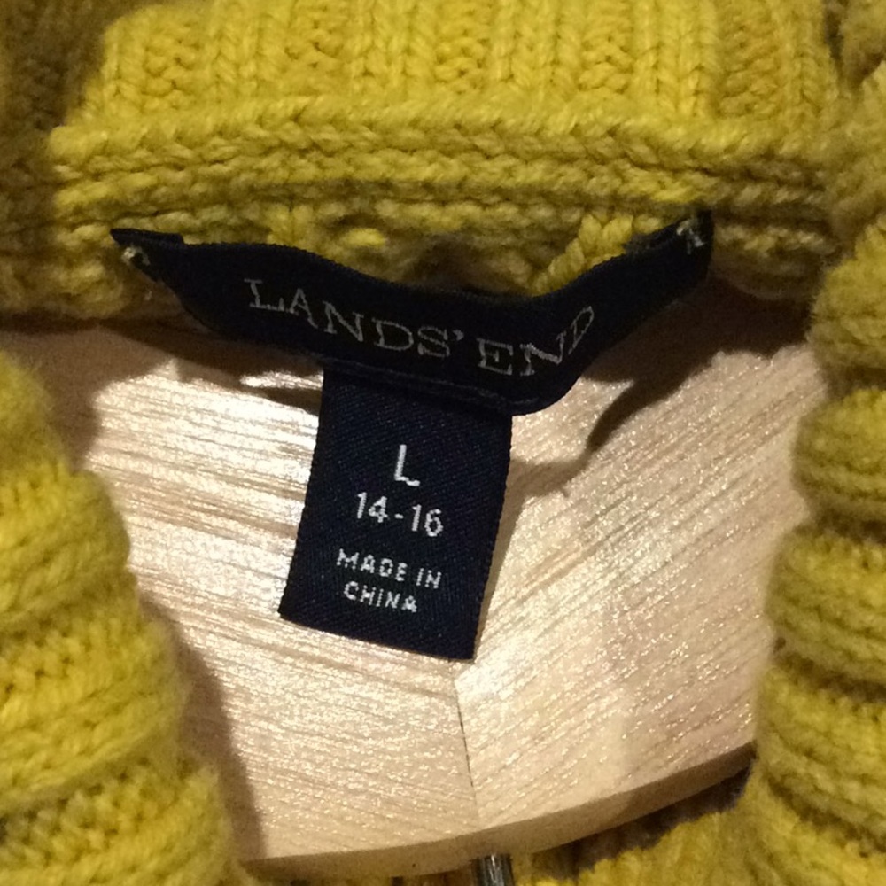 Lands end Cowl neck cotton sweater