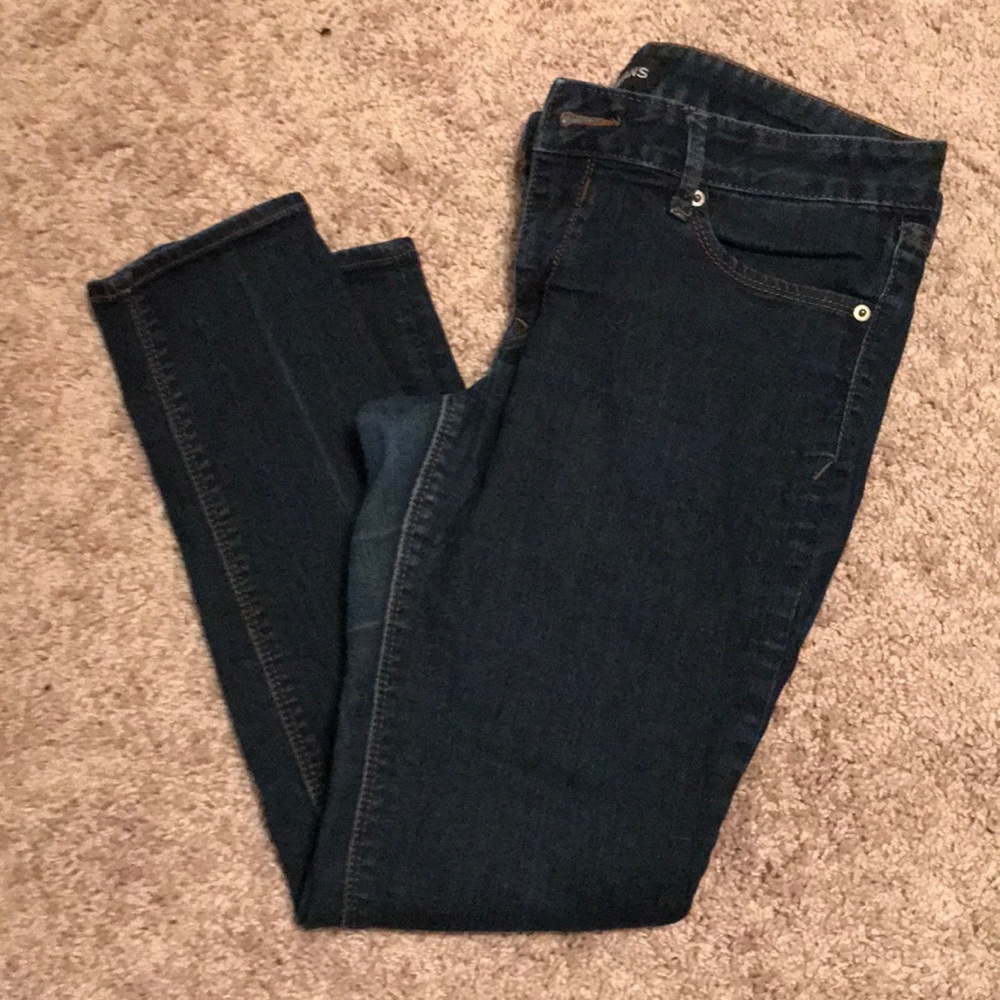 Dark express skinny jeans
