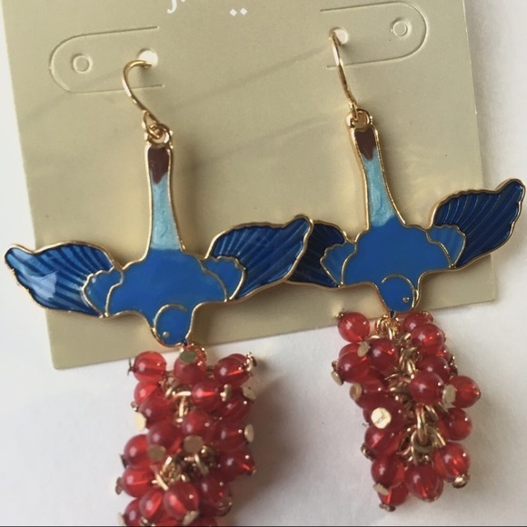 Jcrew bird and berry statement earrings - Picture 3 of 6