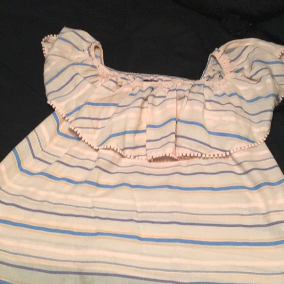 Lane Bryant Pastel Off the Shoulder Blouse - Picture 1 of 3