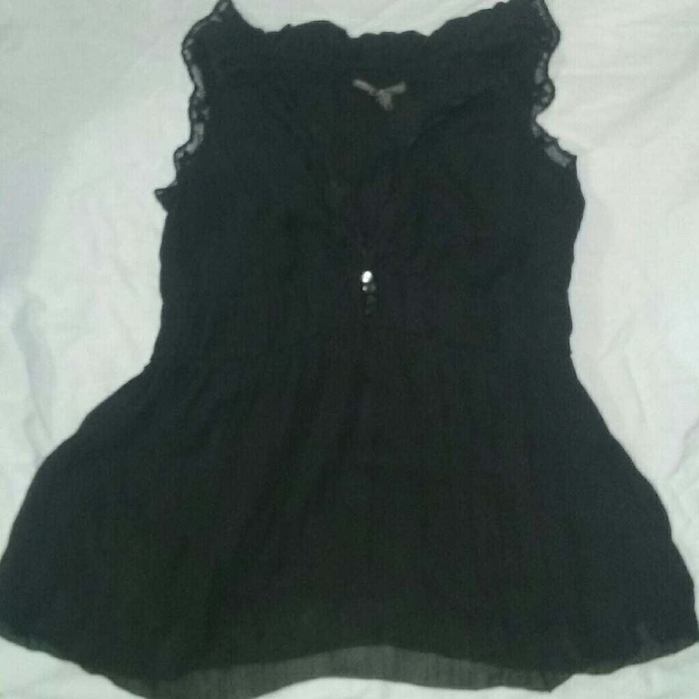 Black Light Fabric Top
