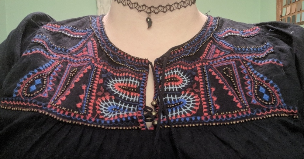 Forever 21+ Embroidered Blouse