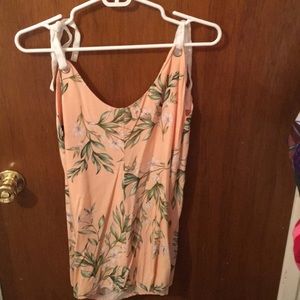 Peach floral romper