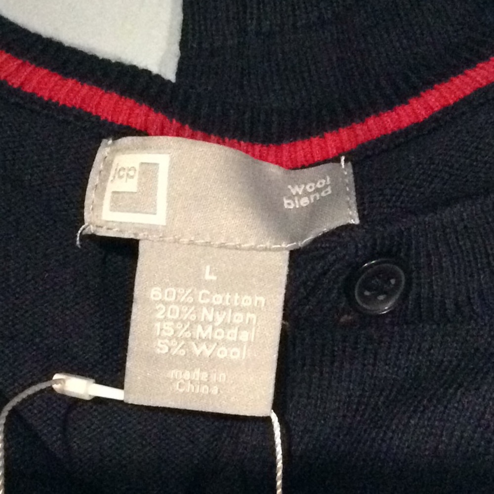 Wool blend navy cardigan