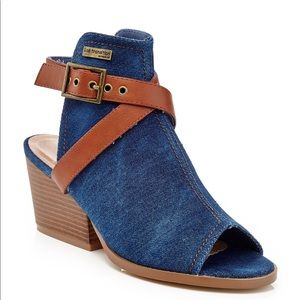 Lala Denim Slingback Bootie