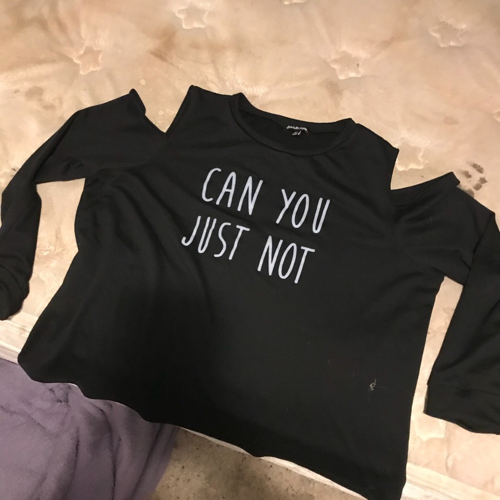‘Can you just not’ Long sleeve/cut out shoulders