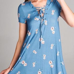 Staccato dress floral tie up large boutique