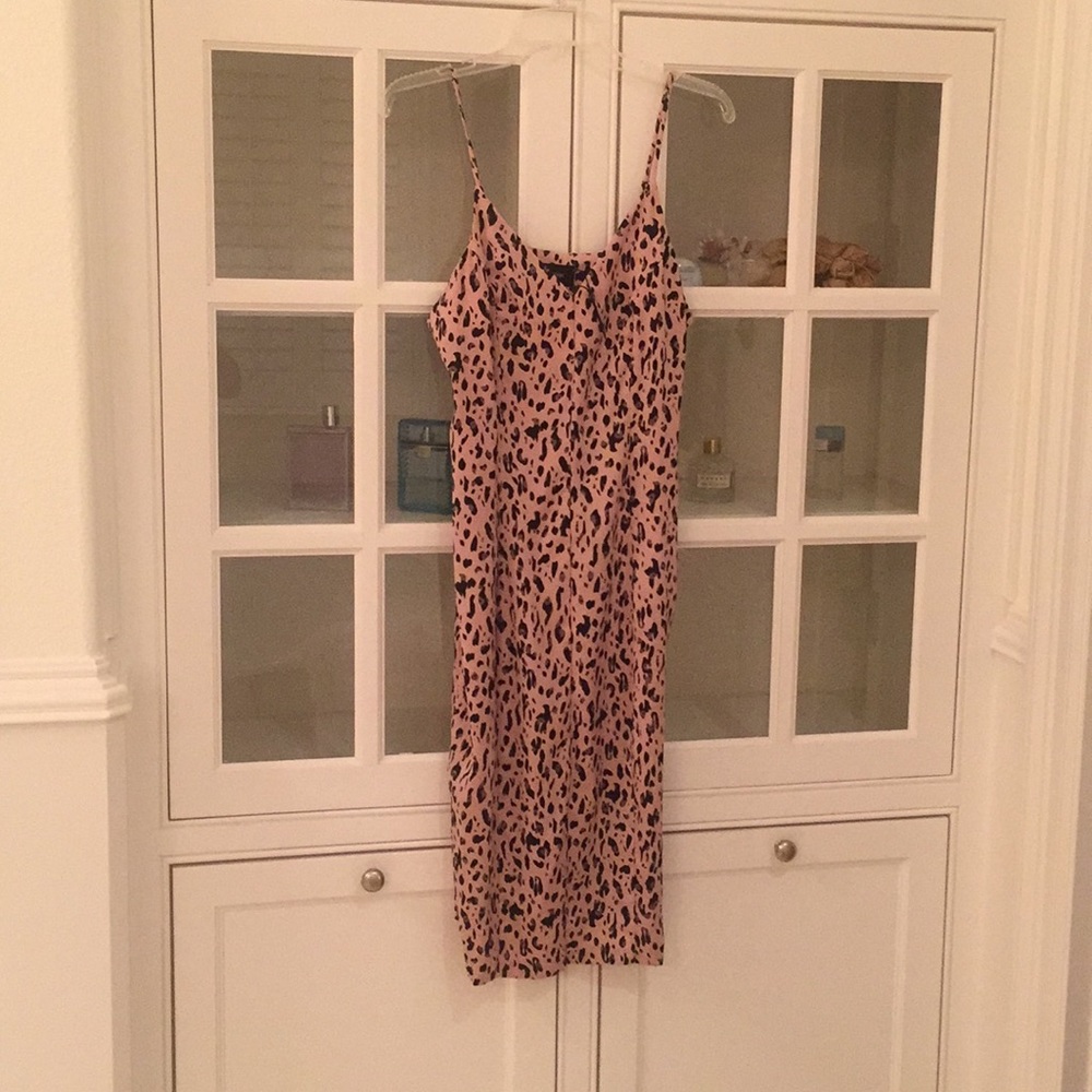 Pink leopard dress