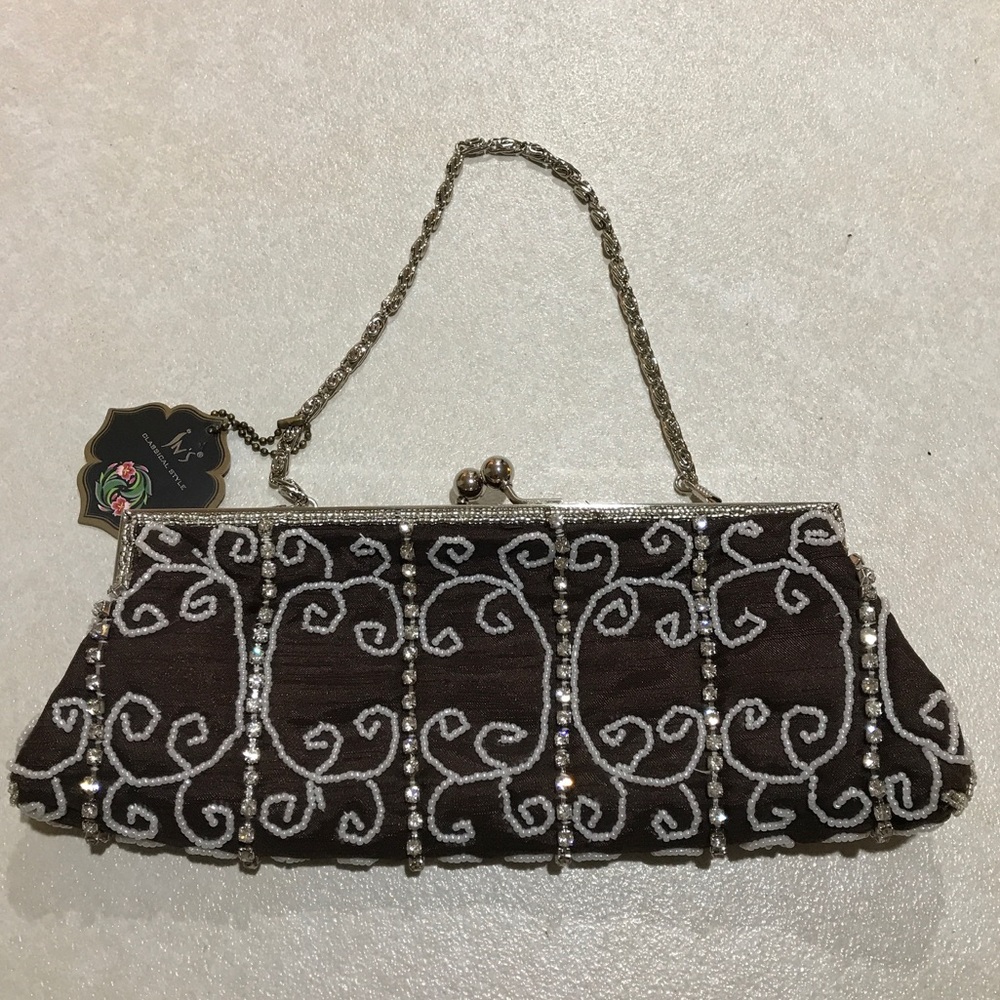 Beautiful beaded and studded bag/ clutch