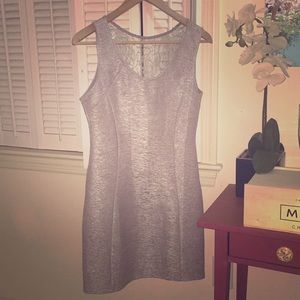 Silver dress with lace and sequin back.