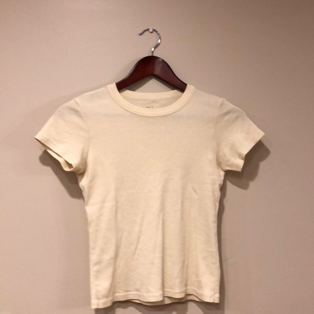 Brandy Melville Basic Yellow Tee