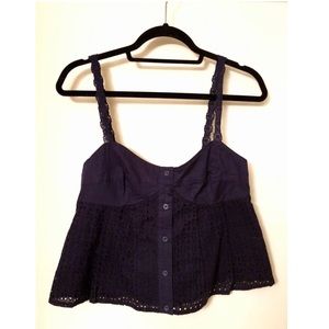 Free People Eyelet Babydoll Top