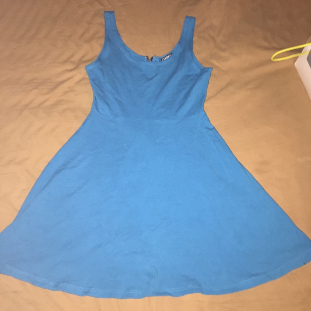 Turquoise blue flowy dress