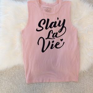 Pink Gym Tank Top - Slay La Vie