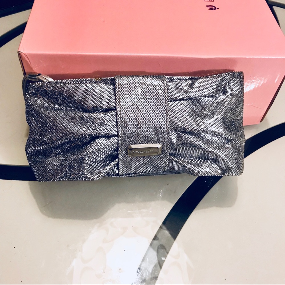 Silver glitter handbag