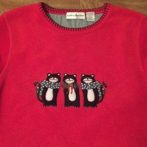 Cat Christmas Fleece Sweater