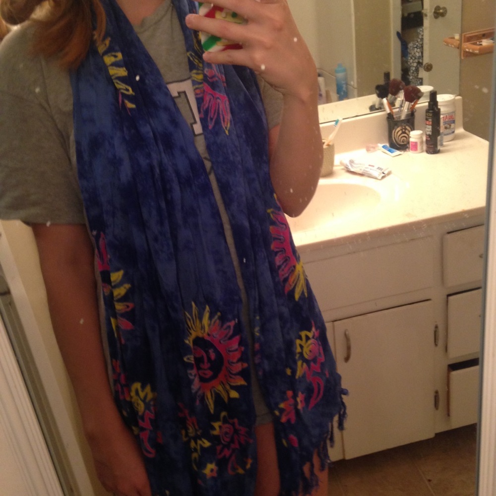 Tie dye Stars and moon scarf 🌙