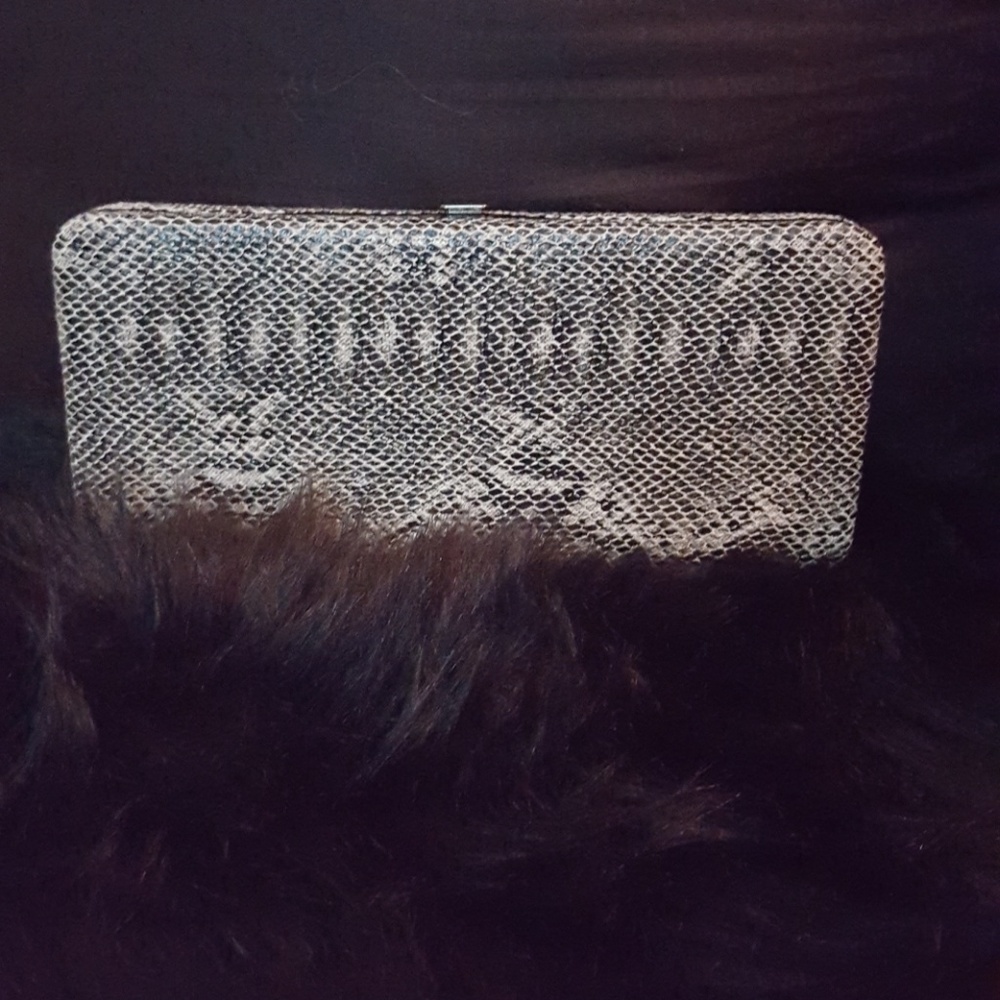 NWT! Grey & Black Clutch/Wallet