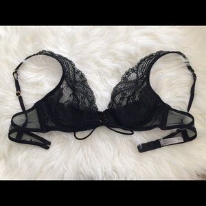 Victoria Secret Plunge Sheer Lace Bra - 34B