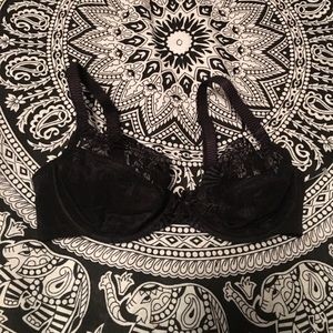 Panache 30D unlined black lace Loretta Bra