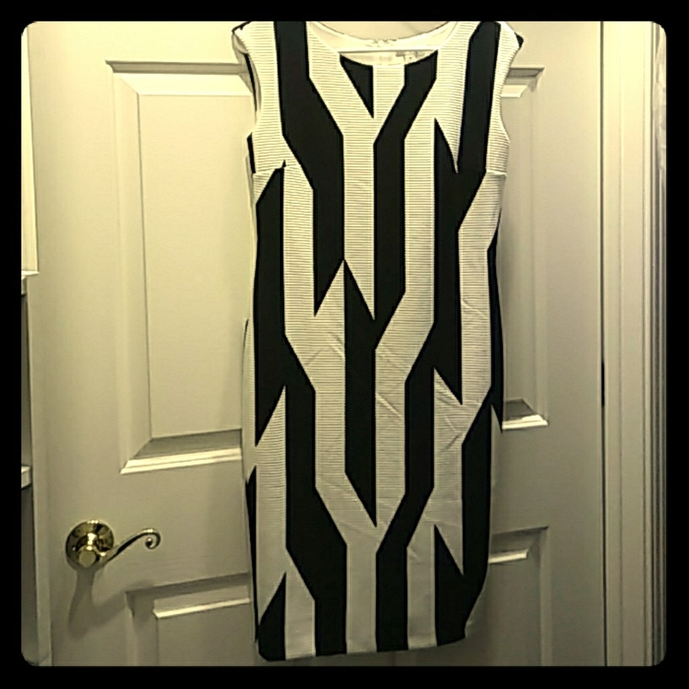 Cato black and white dress
