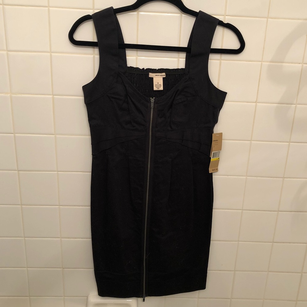 NWT DKNY | Black zip-up dress