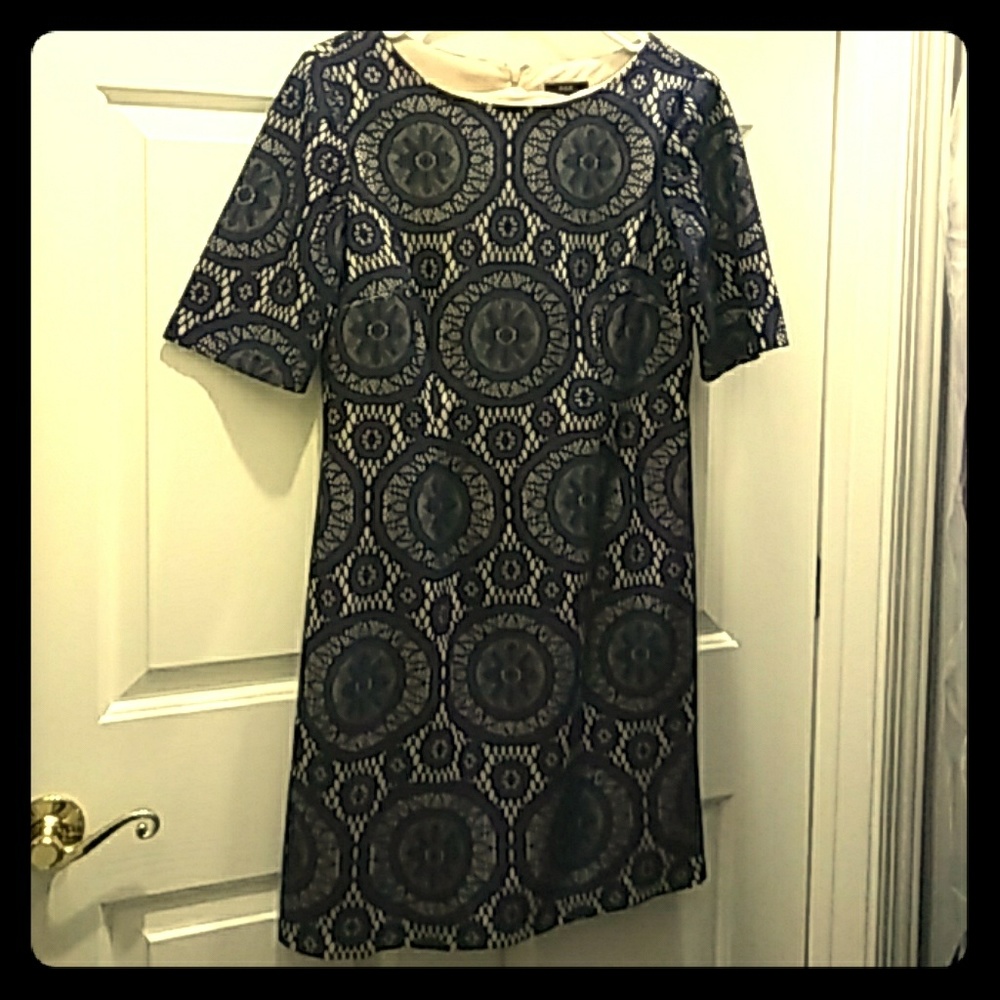 R&K blue and nude dress