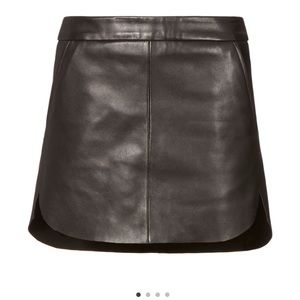 Black 100% leather skirt